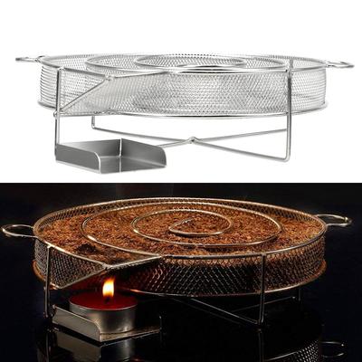 Edelstahl BBQ Werkzeuge Smoker Holzstaub Heißes Span Raucherbox Kaltrauchgenerator Stahl Grill