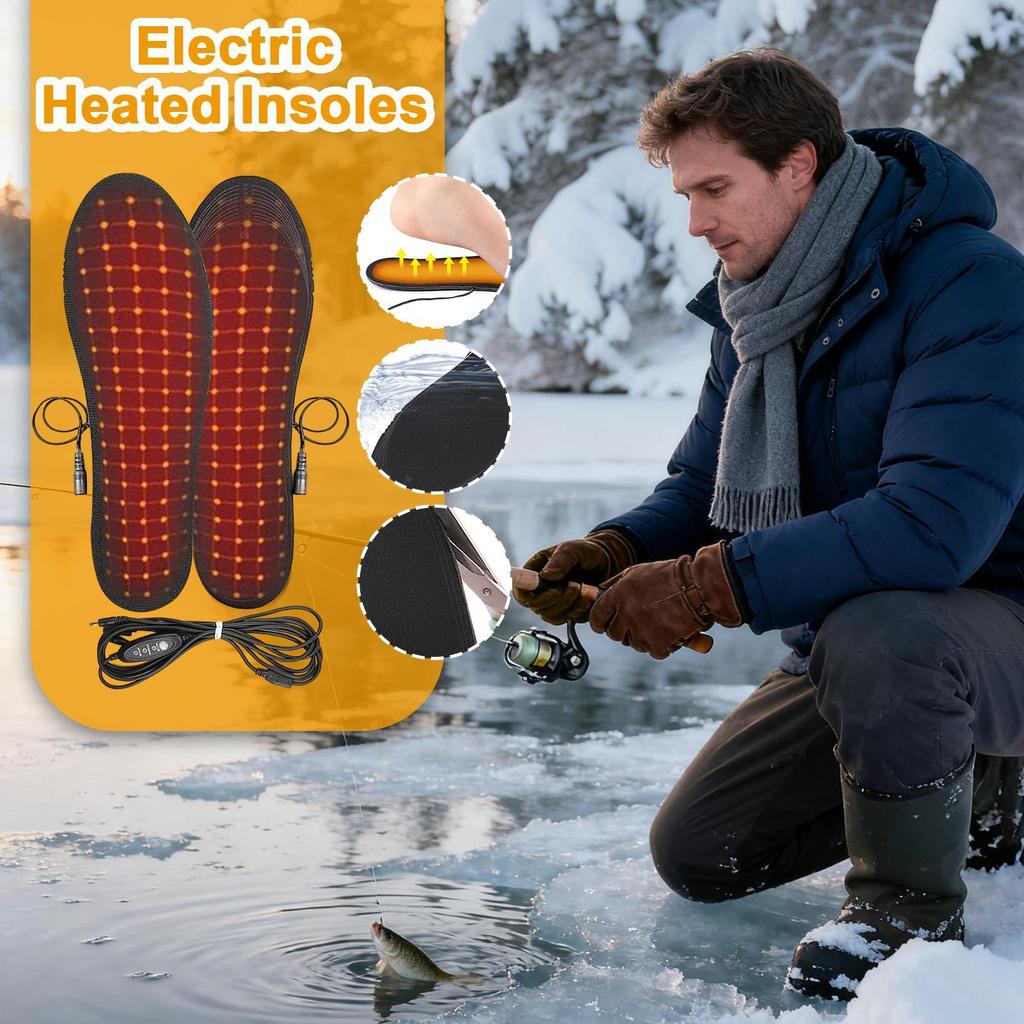 EVA USB Heated Shoe Insoles Feet Warm Sock Pad Mat Electrically Heating Insoles Washable Warm Thermal Insoles For Men Women