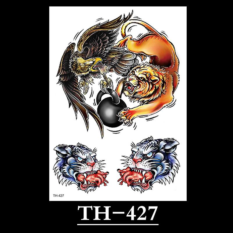 Animal Tattoo Sticker, Liger Tattoo Sticker, Half Arm Waterproof Tattoo Sticker, Large Picture Temporary Sticker Tattoo