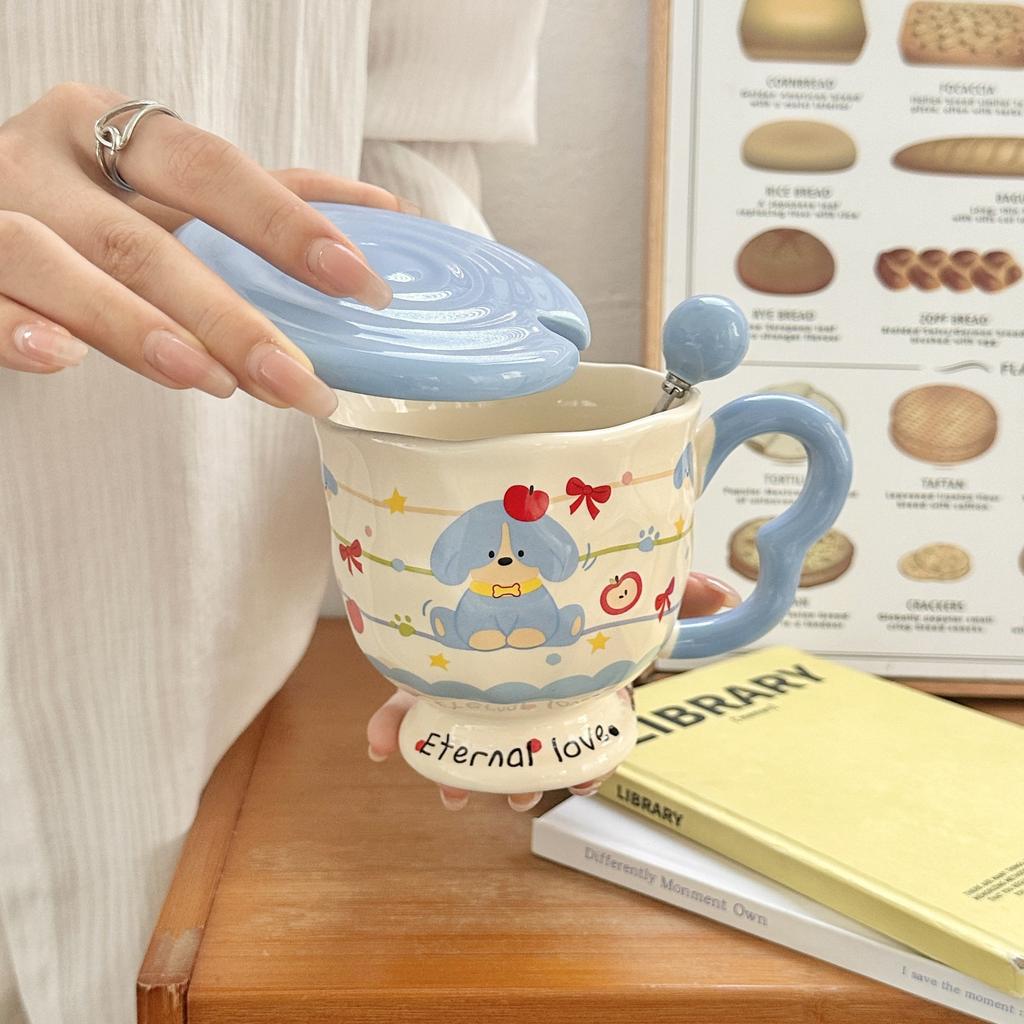 High Value Ceramic Mug Cute Couple Home Cup Breakfast Coffee Milk Water Cup Practical Birthday Gift
