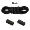 Round Elastic Laces Without Ties Sneakers No Tie Shoelaces Metal Capsule Buckle Shoelace Basketball Shoe Laces Shoes Accessories