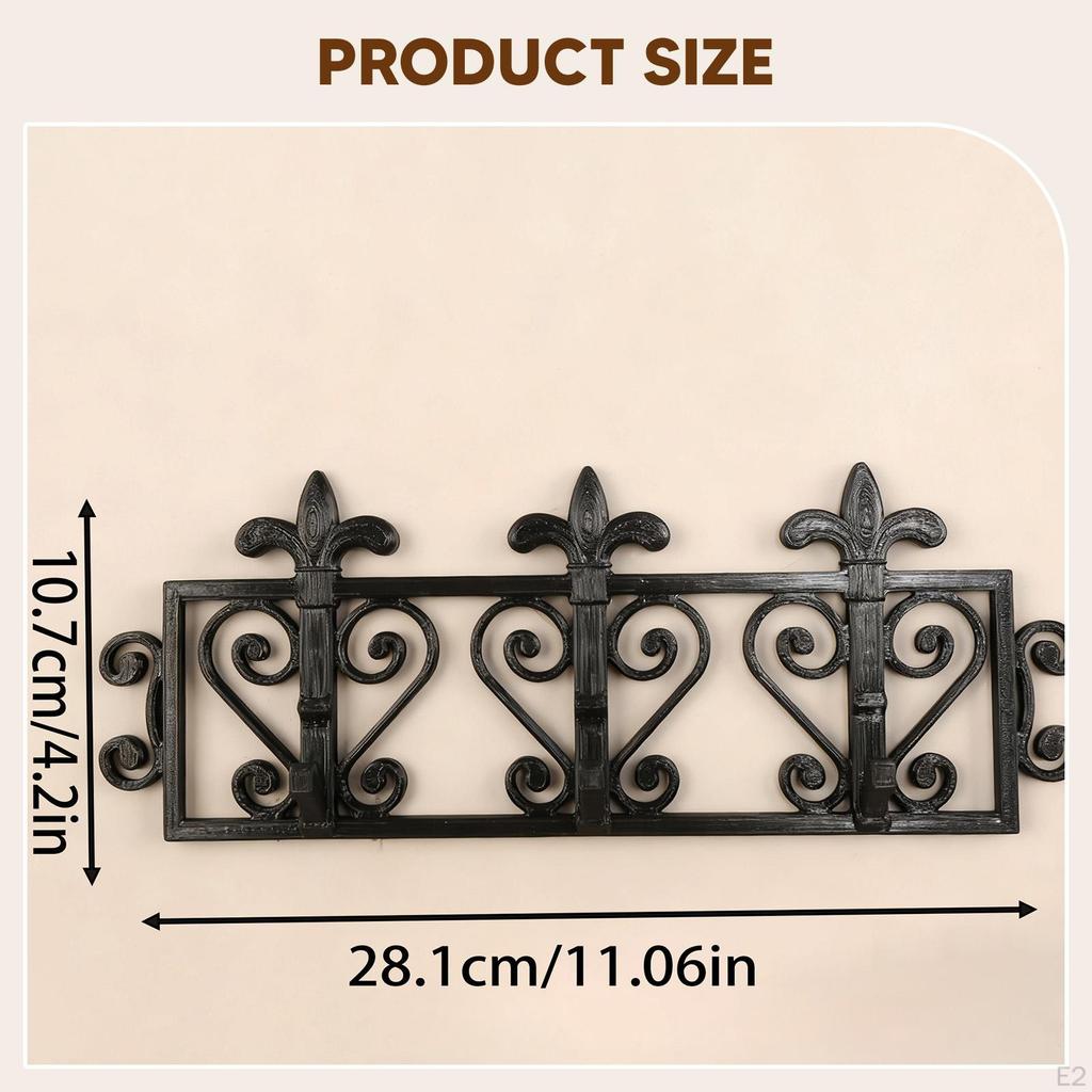 Wall Mounted Key Holder Decorative Keychain Hanger Vintage Design Organizer with Hooks Hanging