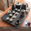Lotus Pattern Ceramic Tea Set with Automatic Water Supply