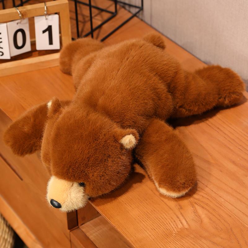 Kawaii Comfort Yumuşak Hayvan Peluş Yastık Kutup Ayısı Kahverengi Ayı Panda Peluş Hayvan Bebek Yastığı Üzerinde Yatıyor Odayı Dekore Et