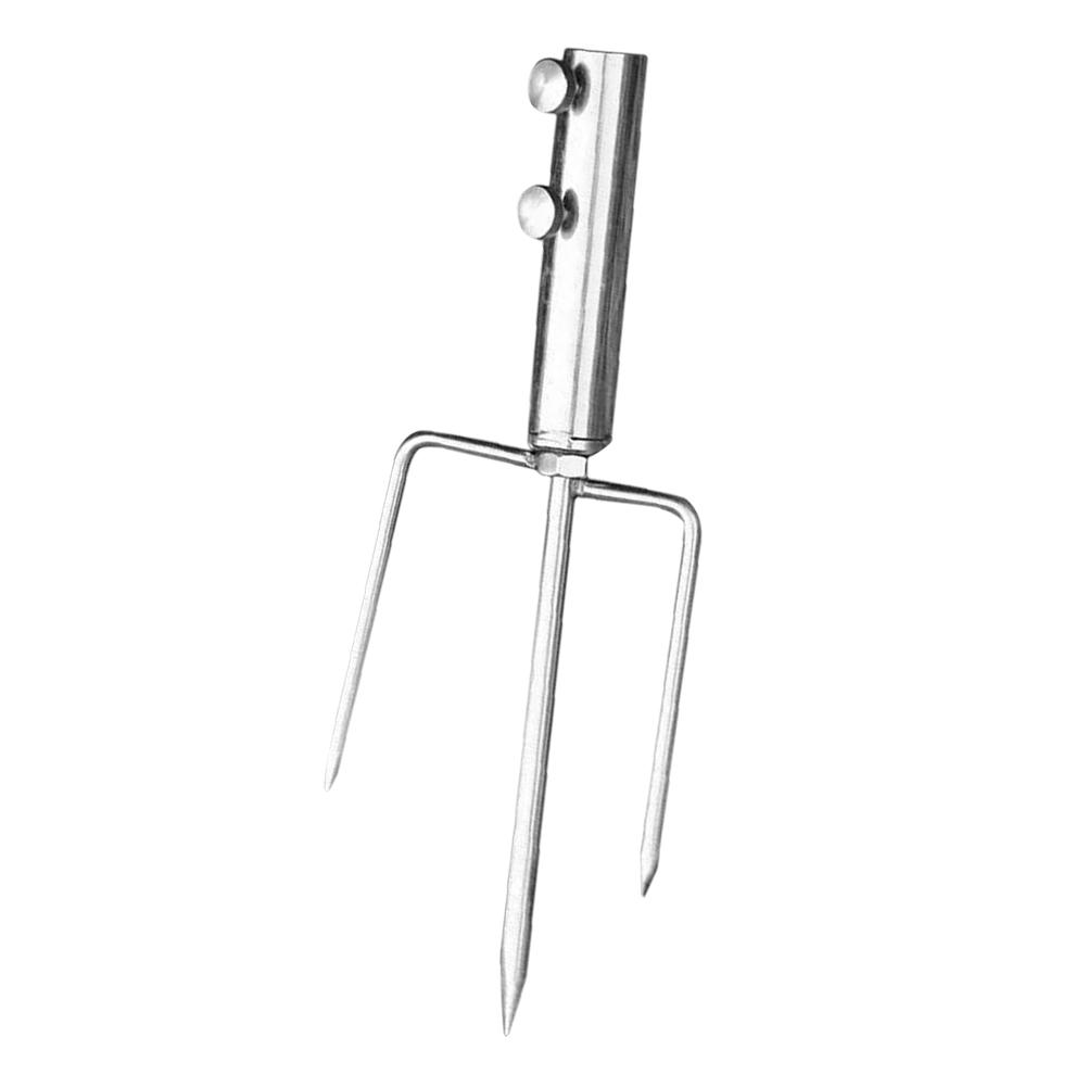 Stainless Steel Three Legged Umbrella Stand Anchor Fishing Beach Lawn Outdoor Furniture Metal Wind Resistant Umbrella