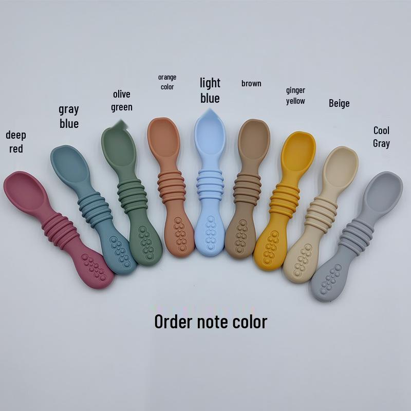 Baby Silicone Feeding Spoon Set for Training and Complementary Foods