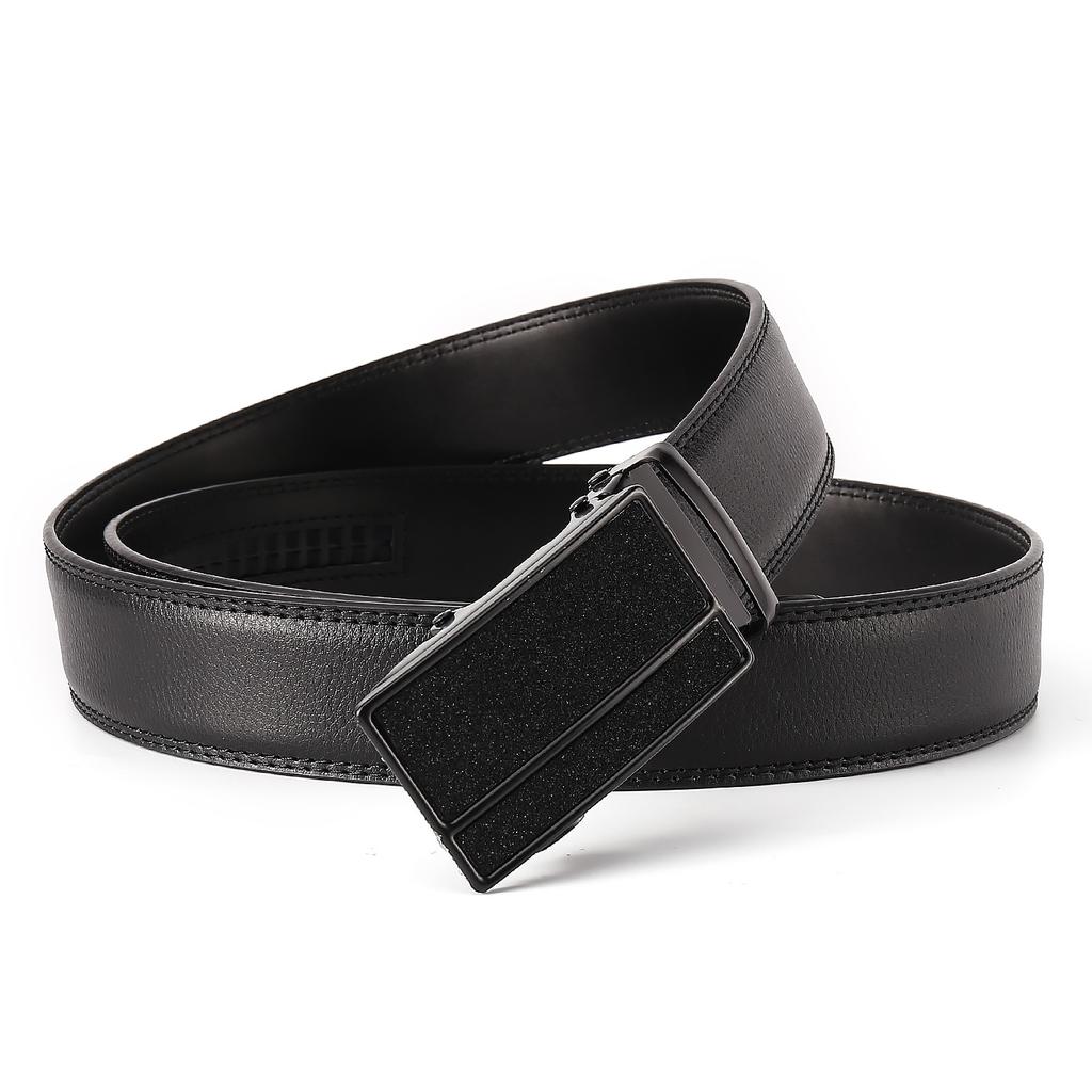 PULO Men's Automatic Buckle Belt Business Belt Comfortable Automatic Buckle Casual Belt