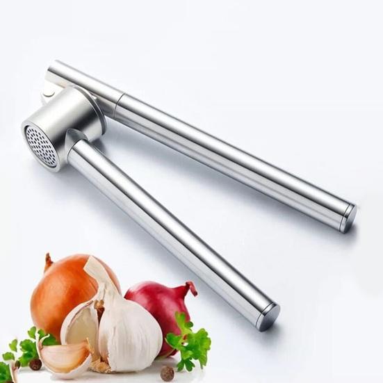 Garlic Press Stainless Steel Garlic Mincer Manual Garlic Crusher Effortless Chopping Tool for Garlic Ginger Nuts