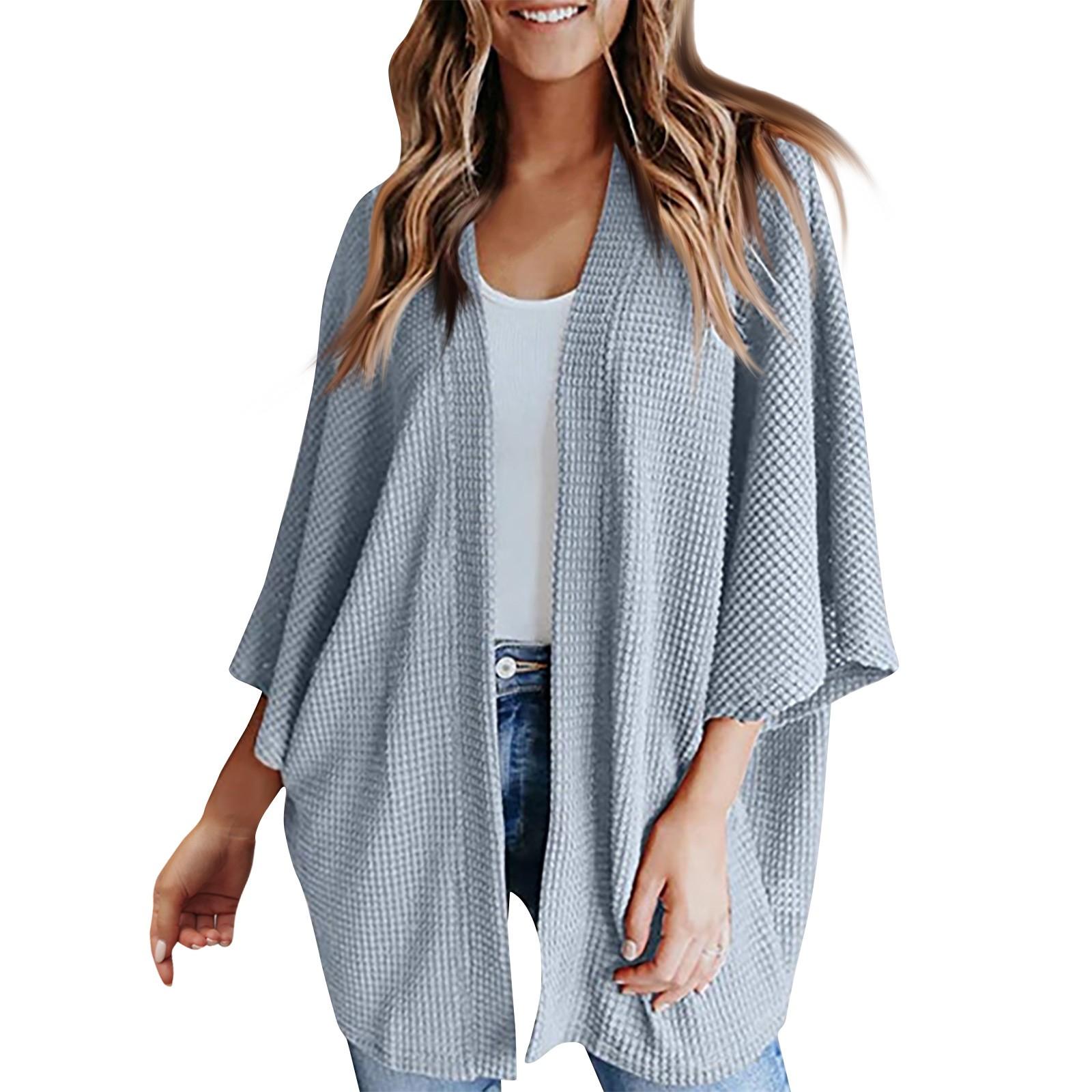 

Осенне-зимний новый хит продаж, свободный кардиган, свитер, вязаный свитер, футболка, топы, женская одежда S