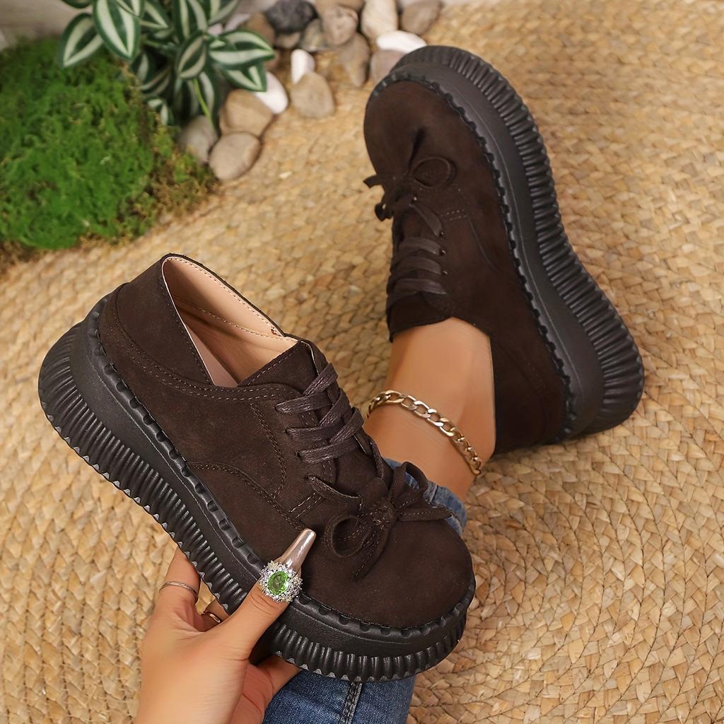 Spring 2025 High-Heel Pumps with Thick Platform Soles Women's Mary Jane Shoes with Bow Detail Casual Design