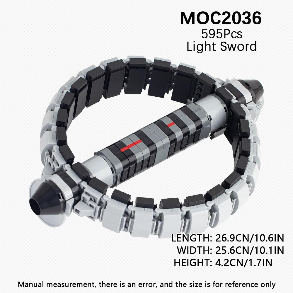 MOOXI Lightsaber MOC Bricks Set Dueling Blaster Laser Movie Space Wars Light Sword Hilt DIY Building Block Weapon Kids Toys Gift