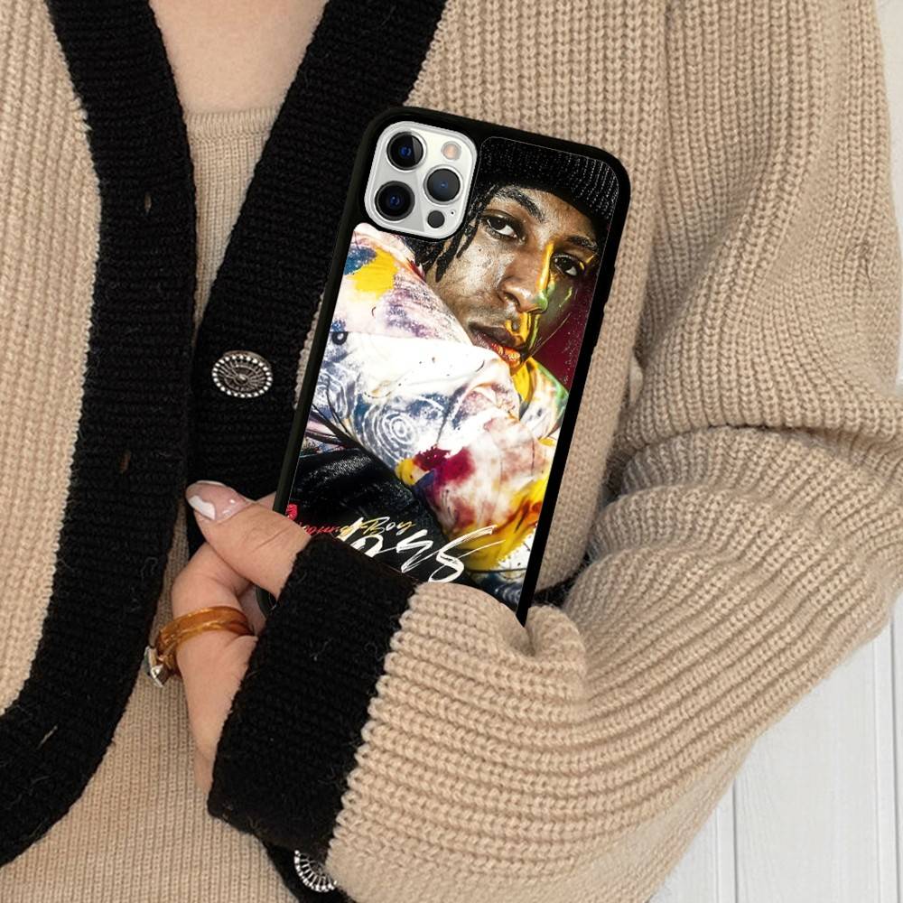 Singer YoungBoy Never Broke Again PC+TPU Phone Case For IPhone 17 16 15 14 PRO MAX 11 12 13 PLUS MINI Cover