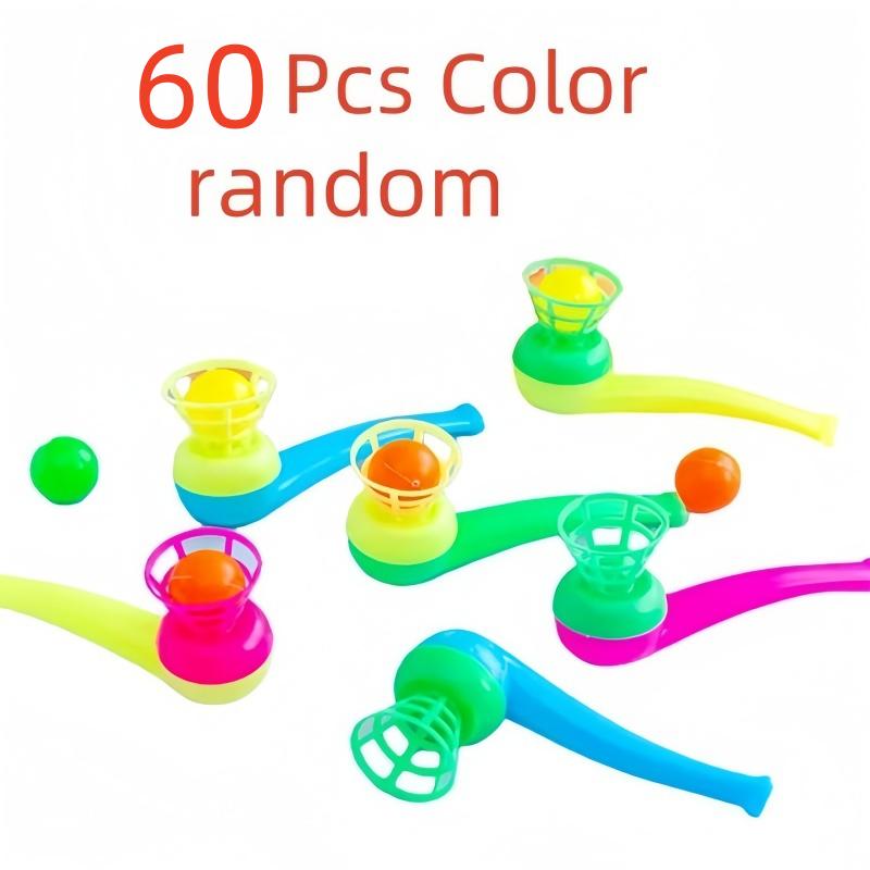 5-30Pcs Suspended Blow Pipe Blow Ball Rod Game Children Balance Training Floating Blowing Ball Magic Dangling Family Kids Toy