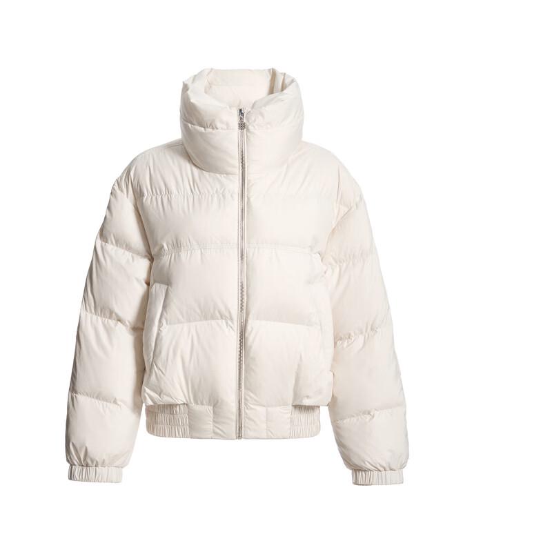 ELLASSAY Women's Elegant Stand-Collar Elastic Hem Down Jacket