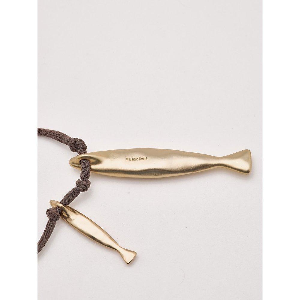 Silk Cord Necklace with Fish 04602615303