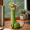 Cute Cat Shaped Flower Vase Long-Necked Cat Vase Universal Dried Flowers Vase A Whimsical Cat Vase Cat-themed Decorative Vase