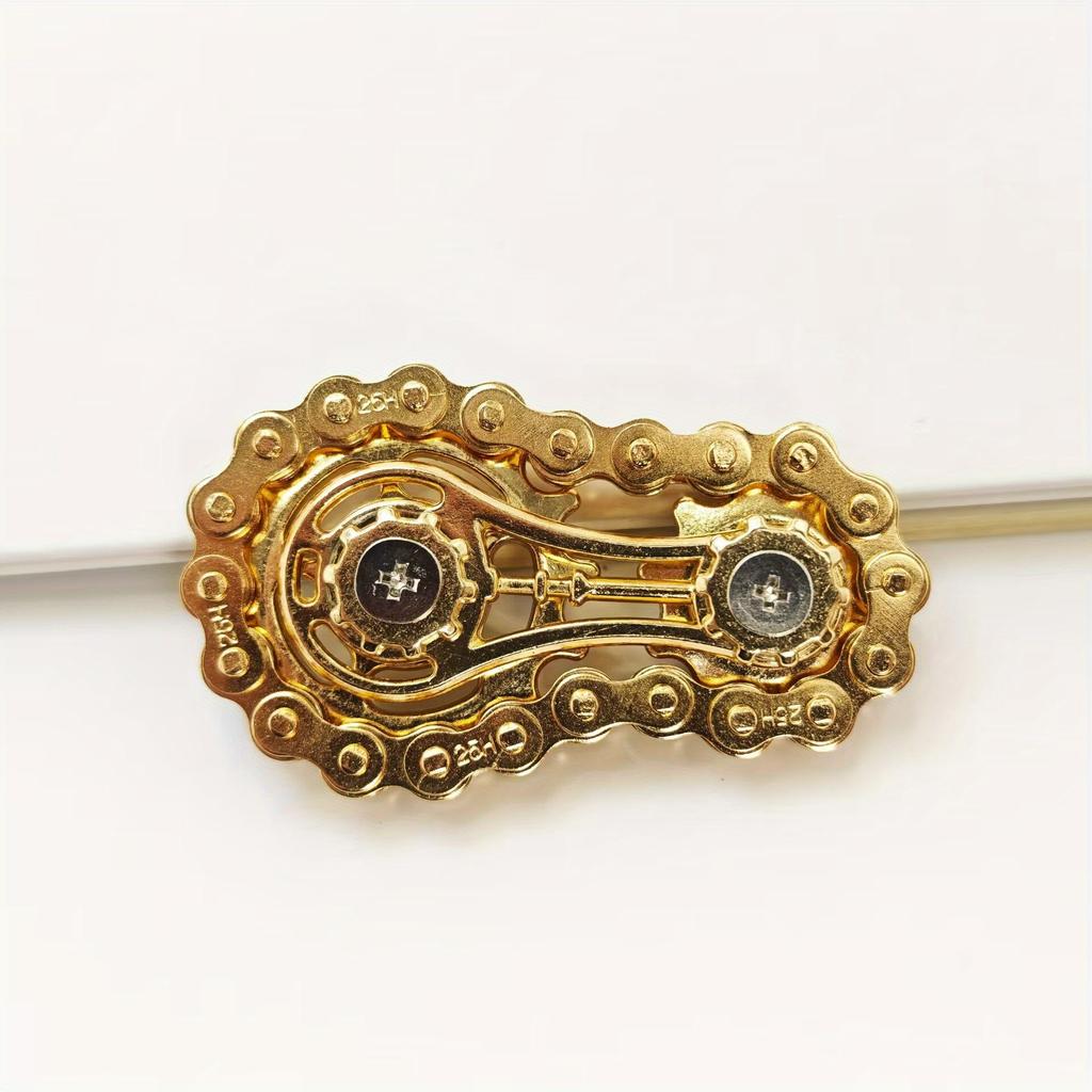 1Pc Metal Chain Fidget Spinner Decompression Toy Wheel Chain Finger Spinning