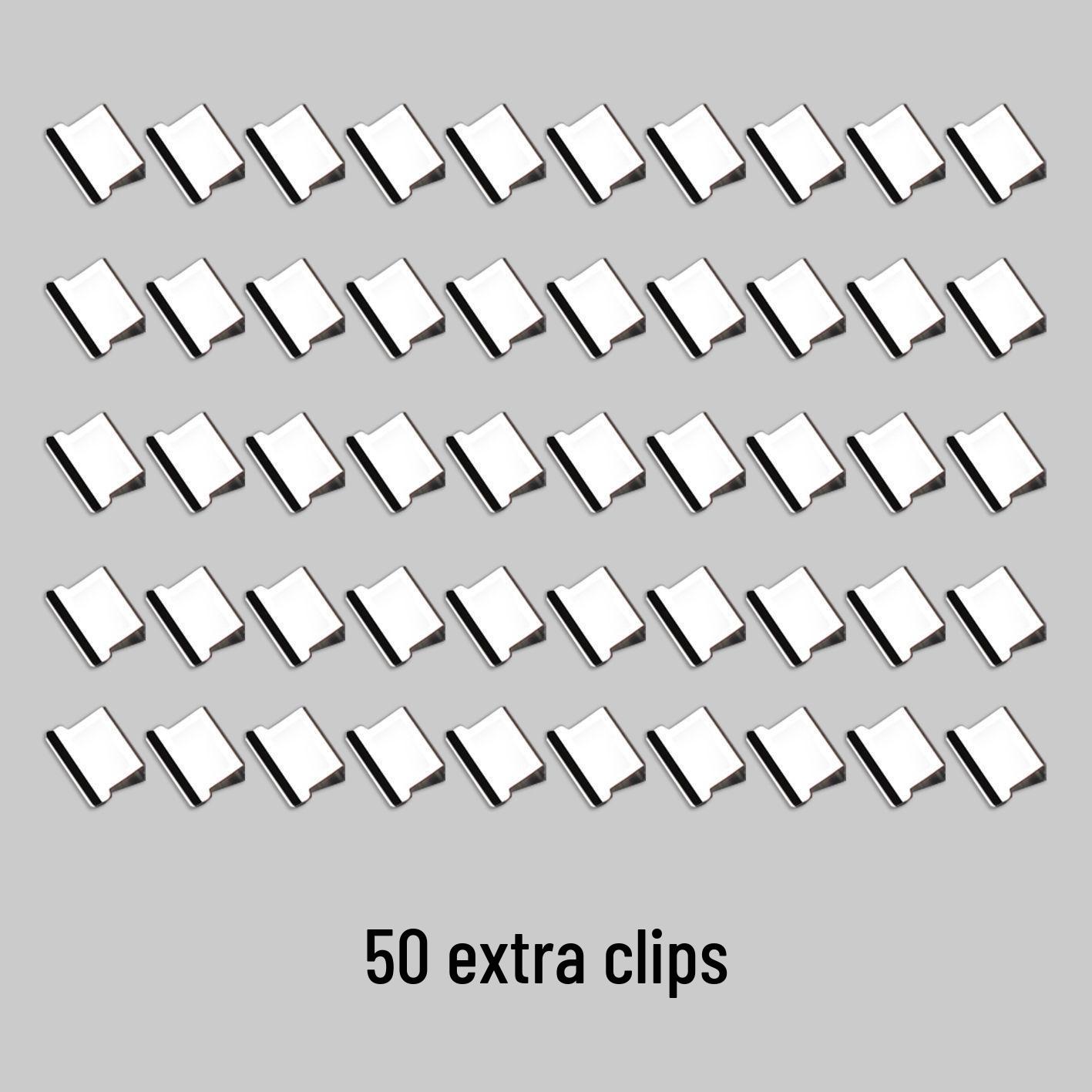 Прозрачные металлические пуш-клипы для файлов без пробивки и контрольных работ