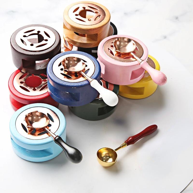 1 Set Wax Seal Warmer with Melting Spoon Kit Sticks Furnace Tool for Wax Stamp Sealing Crafts Stamp Wax Stove
