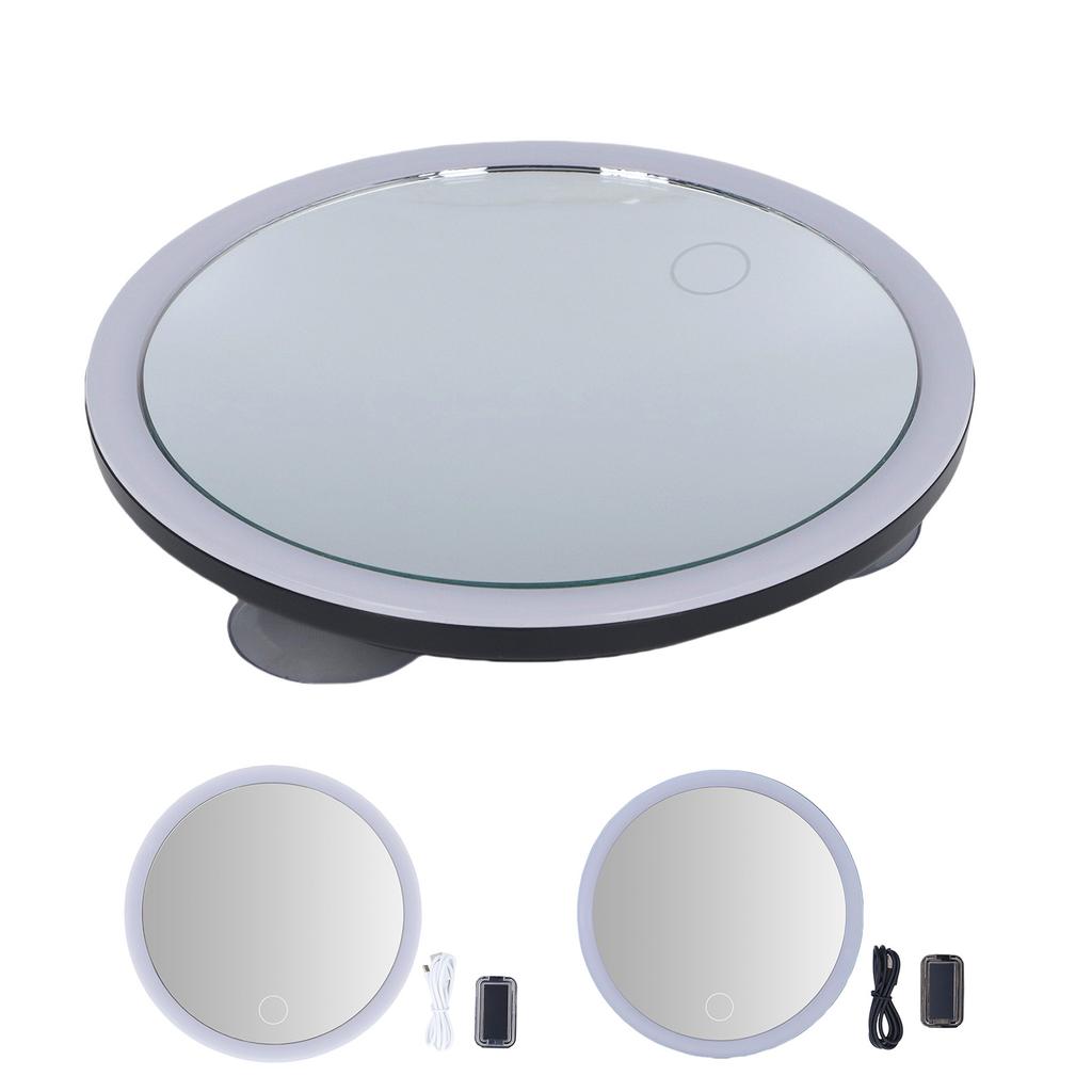 20X Beleuchteter Vergrößerungs-Make-up-Spiegel 3 Farben LED Kosmetikspiegel mit Licht Stufenloses Dimmen mit Saugfuß