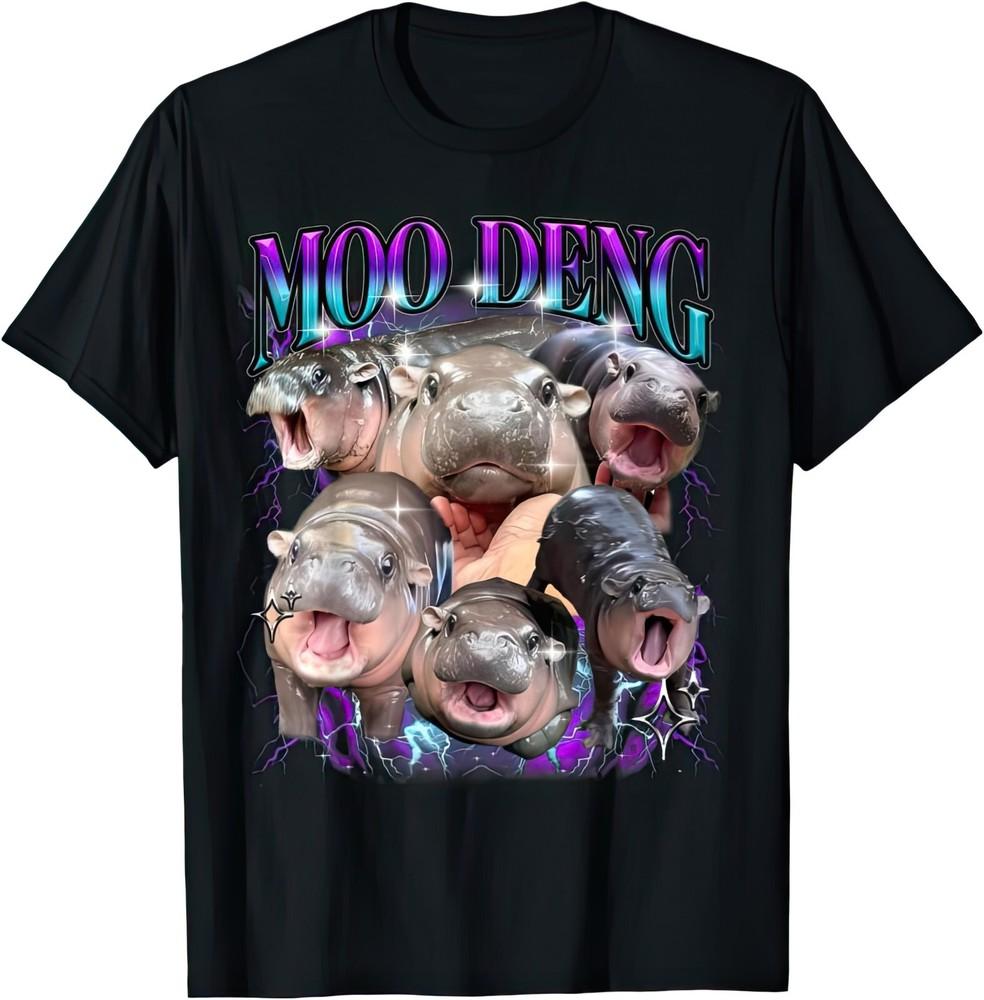 Cute Moo Deng Hippo T Shirt
