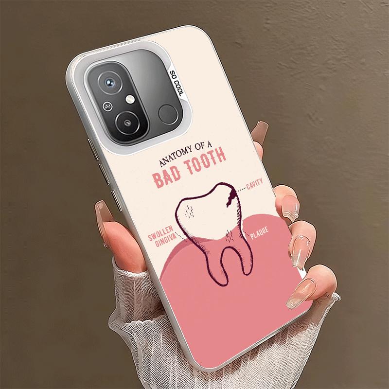 

Tooth Dentist Pattern Shockproof Phone Case for Xiaomi Poco X7 X6 X5 X3 Pro F7 Ultra M8 Redmi 15C 15 14C 13C 12C 10C 13 12 10 Xiaomi Poco F7 Ultra