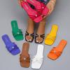 Retro Slipperswomen's Flat Heelsvacation Beach Shoes Large-sized Open-toe Sandals and Slippers