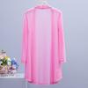 Summer Women's Mesh Cardigan Mid-length Breathable Shawl Long-sleeved Sunscreen Top Open Front Thin Cardigan tops
