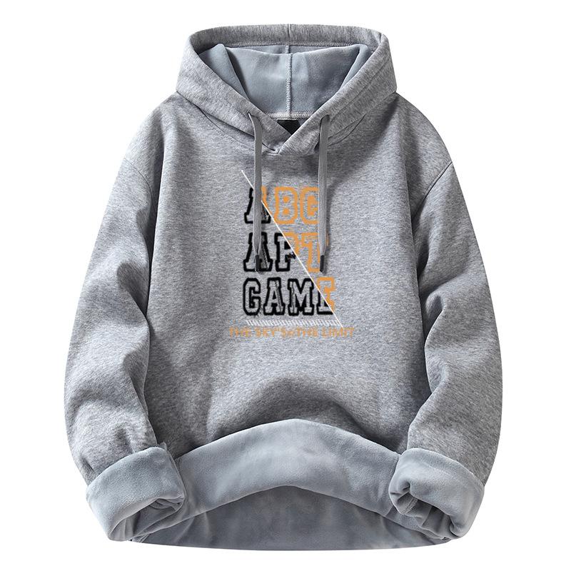 

Мужской свитер с капюшоном осень-зима новый свитер хлопок модели для пар свободная куртка M: recommended 80-55kg