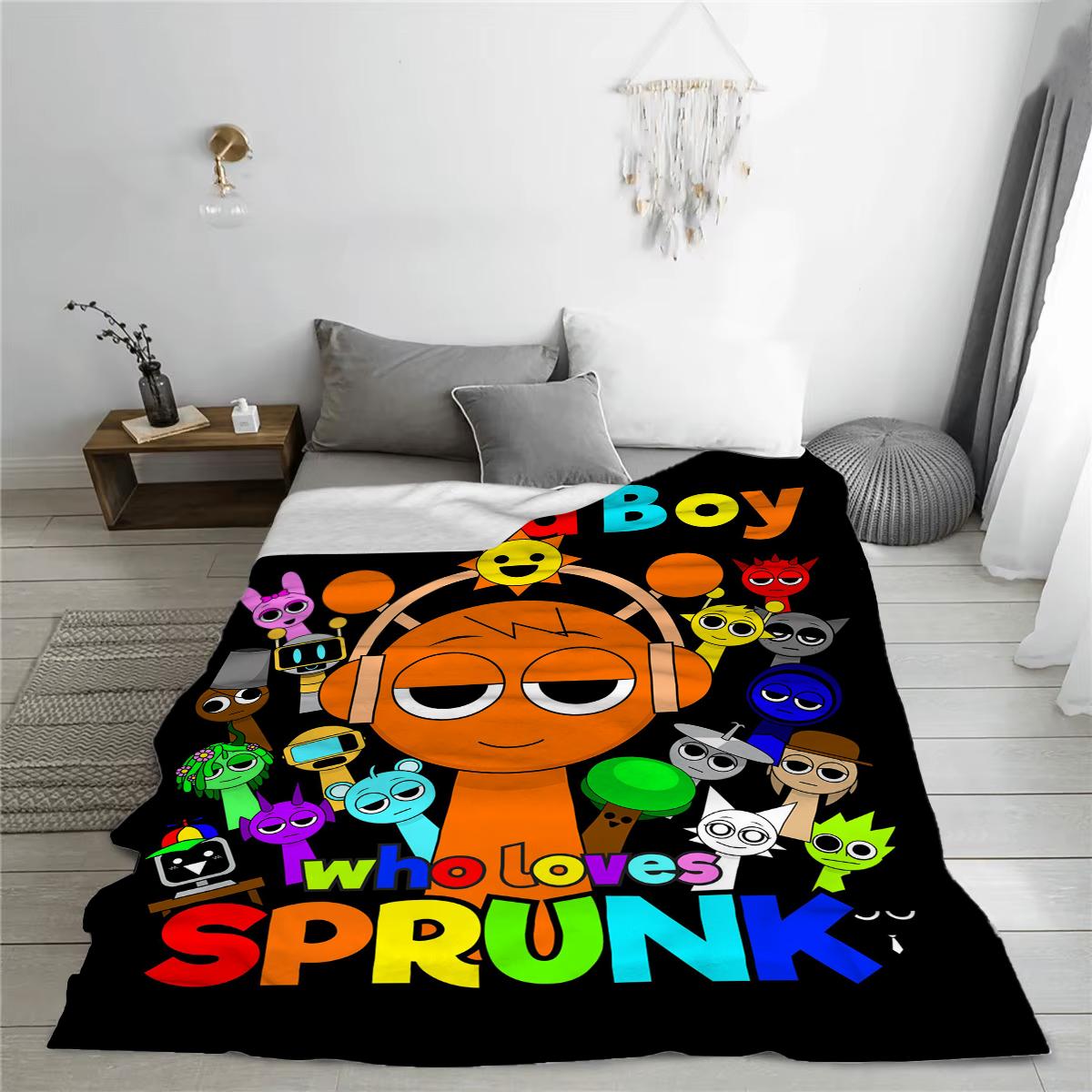 Textilien Unisex Coral Sprunki Incredibox Game Soft Fuzzy Plush Throw Blanket For Couch Bed Multi-Sized Napping Bedspread All Seasons Comforter