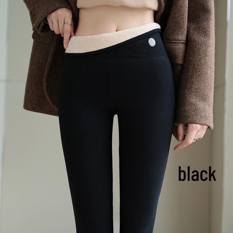 Tall Women's High-Waist Velvet-Lined Lambskin Leggings - Extra Thick, All-Match Winter Warm Pants (2024).