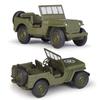 1/36 Willys MB Jeep Coche de Juguete Modelo Welly Metal Fundido a Presión Miniatura Retroceso Colección de Vehículos Militares Regalo para Niños Niños Niño