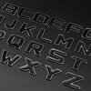 srasakan 3D Car Emblem Stickers Decoration Dress Up Exterior Parts Capital Alphabet Letter Number Stickers (Black, 37 Pcs)