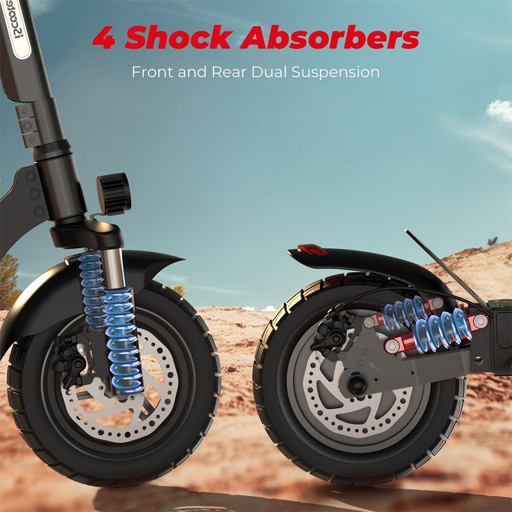 iScooter iX3 Electric Scooter 800W Motor, 10Ah, 40KM Range, 10 Inch Off Road Tire, IPX4 E-Scooter for Adults