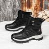 Men S Winter Leather Boots Warm Plush Lined Snow Footwear Waterproof Non Slip Ankle Length Lace Up Outdoor Hiking Shoes Size 39 To 48