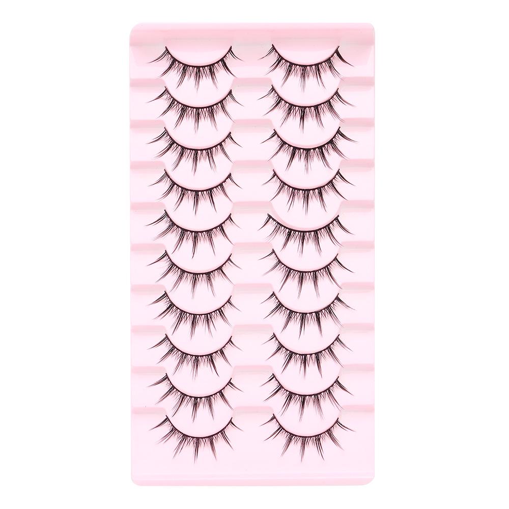 Dichte schwarze falsche Wimpern - Natürlich, voller Streifen für Cosplay/Comic, ideal für Anfänger und Cross-Border-Stile.