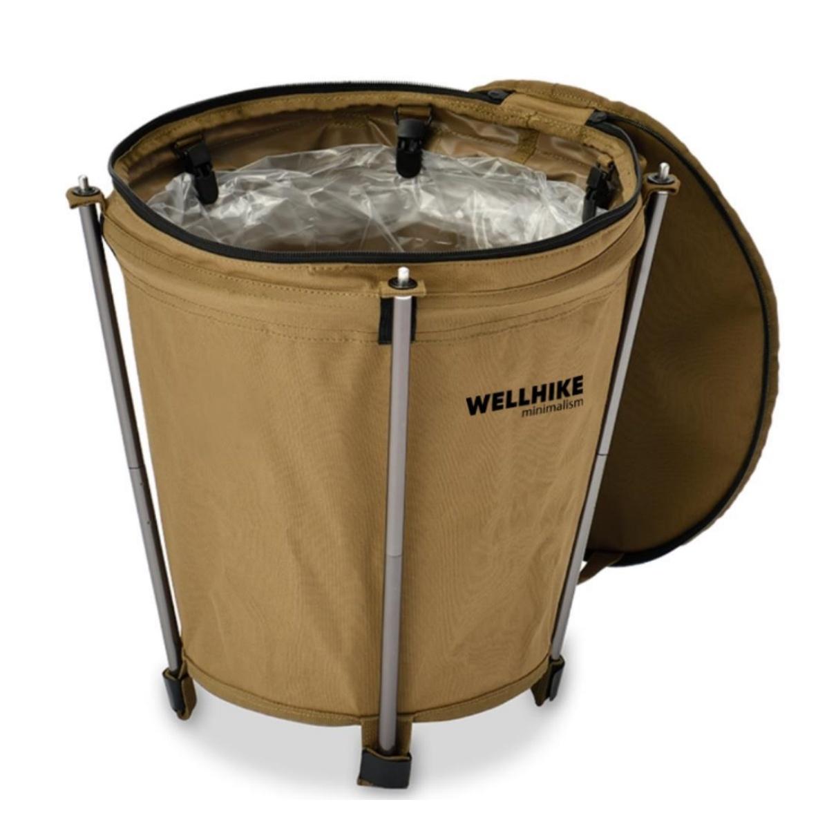 Outdoor Travel Camping Trash Can Foldable Storage Round Bucket Self-drive Camping Barbecue Clean Portable Car Trash Can