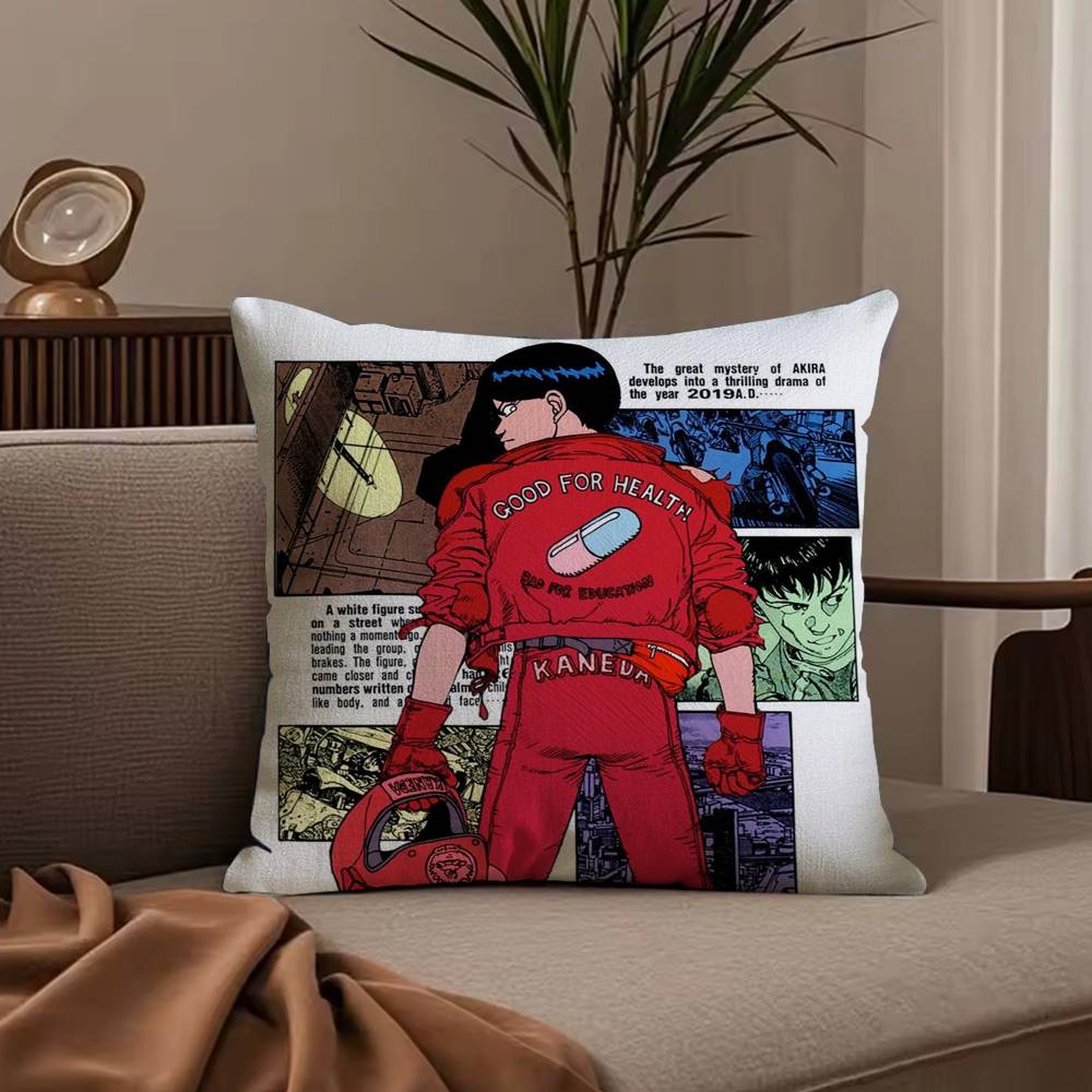 Anime Manga A-Akira Pillow Case Anti-dustmite Pillowcase Invisible zipper silky short plush Sofa cushion cover