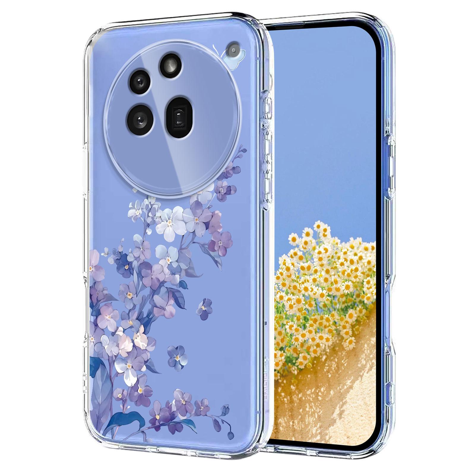 For Nothing Phone (3a) Pro Case Butterfly Floral Pattern Printing TPU Phone Back Cover