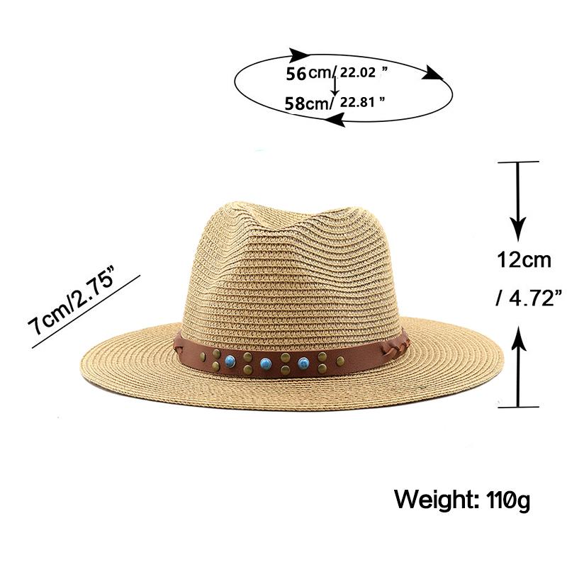 Natural Panama Soft Shaped Straw Hat Summer Women/Men Wide Brim Beach Sun Cap Uv Protection Fedora Birthday Gift