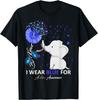 I Wear Blue Autism Awareness - Elephant Autism Awareness T-Shirt
