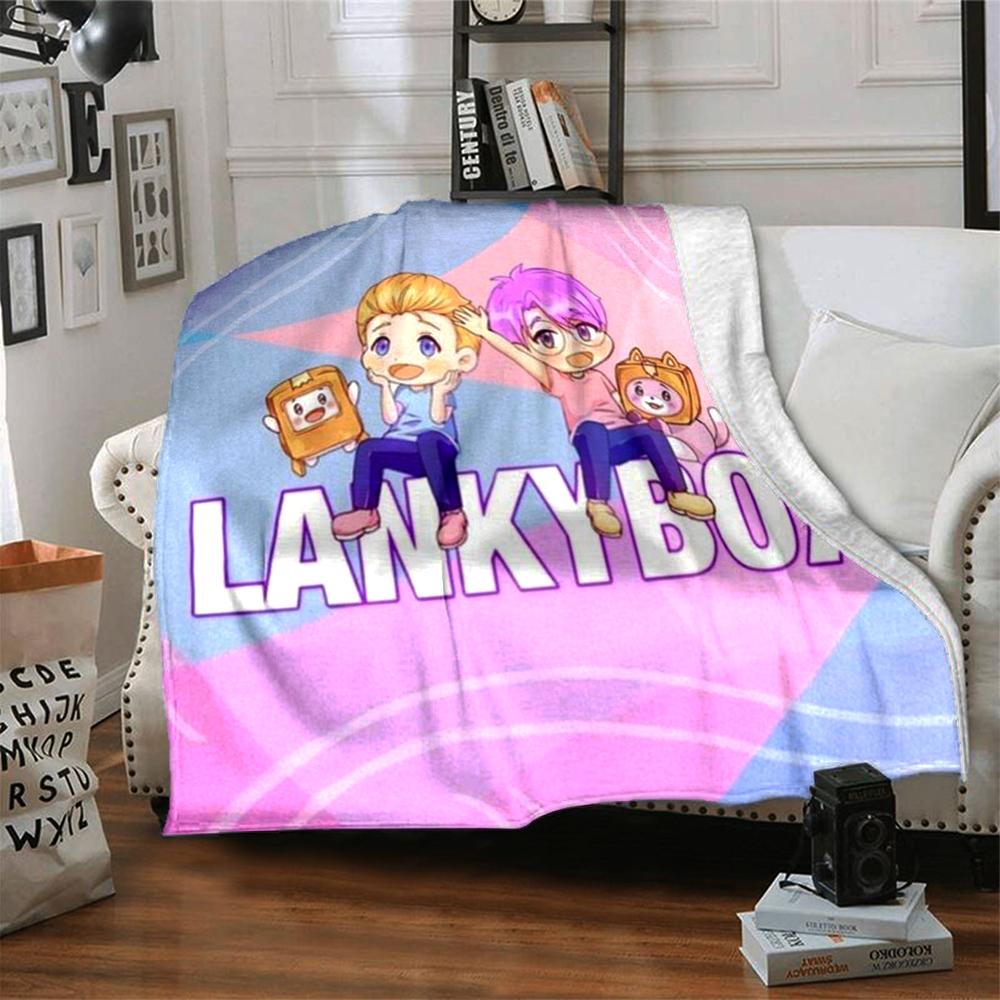 1Pc Lankybox Adventure Blanket For Couch Bed Plush Cozy Fuzzy Blanket Super Soft Warm Blankets For Fall And Winter 091823