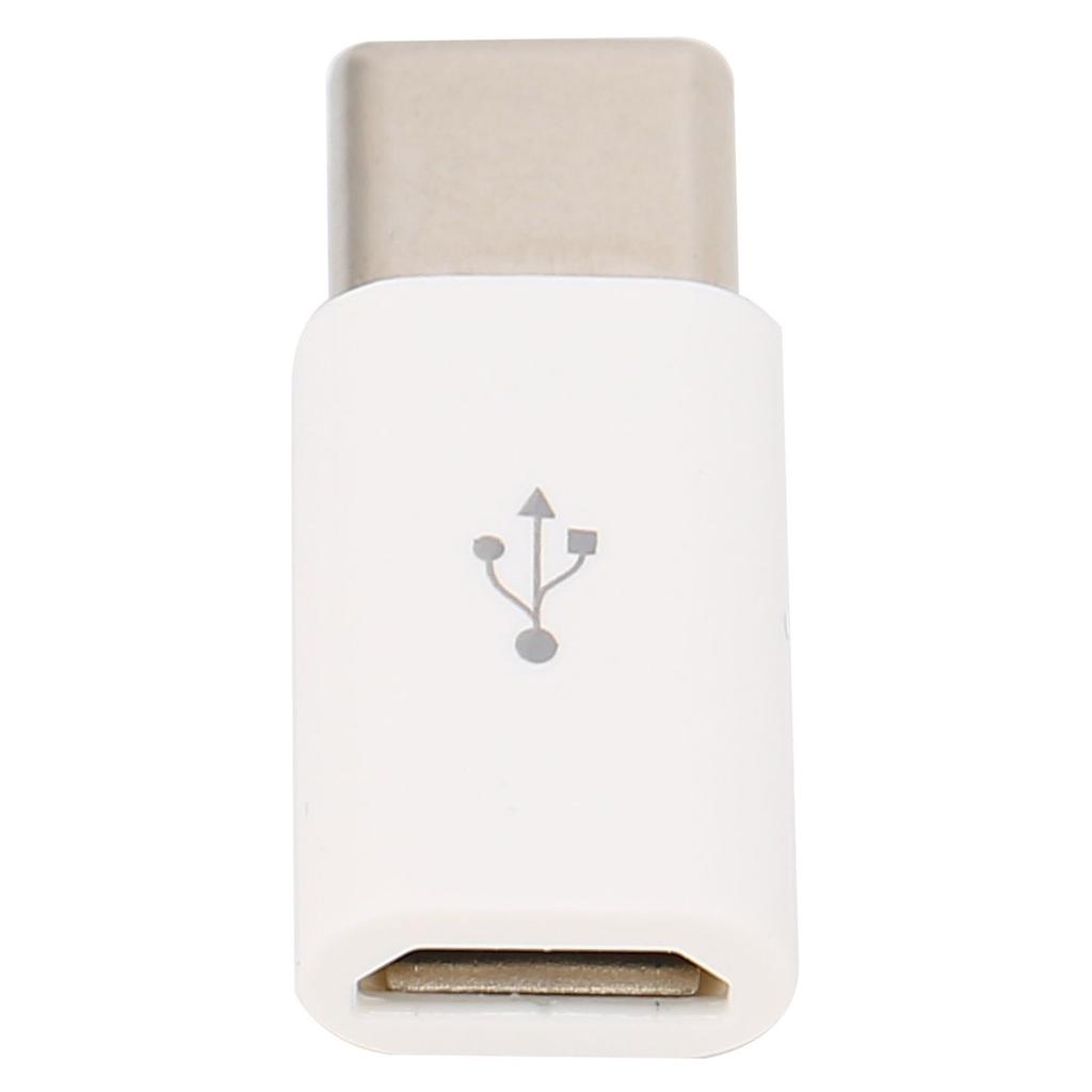 ABS   USB to TypeC Transfer Adapter Convert Plug and Play Connector Fast Charging(White(  Sign) )