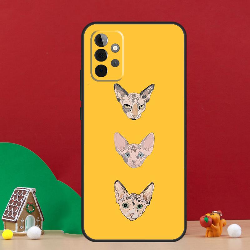 Sphynx Cat Case For Samsung Galaxy A17 A06 A16 A56 A36 A54 A34 A14 A52 A32 A13 A23 A33 A53 A15 A35 A55