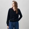 Kemeng Boka Women's 2025 Autumn/Winter 100% Wool Hooded Cardigan