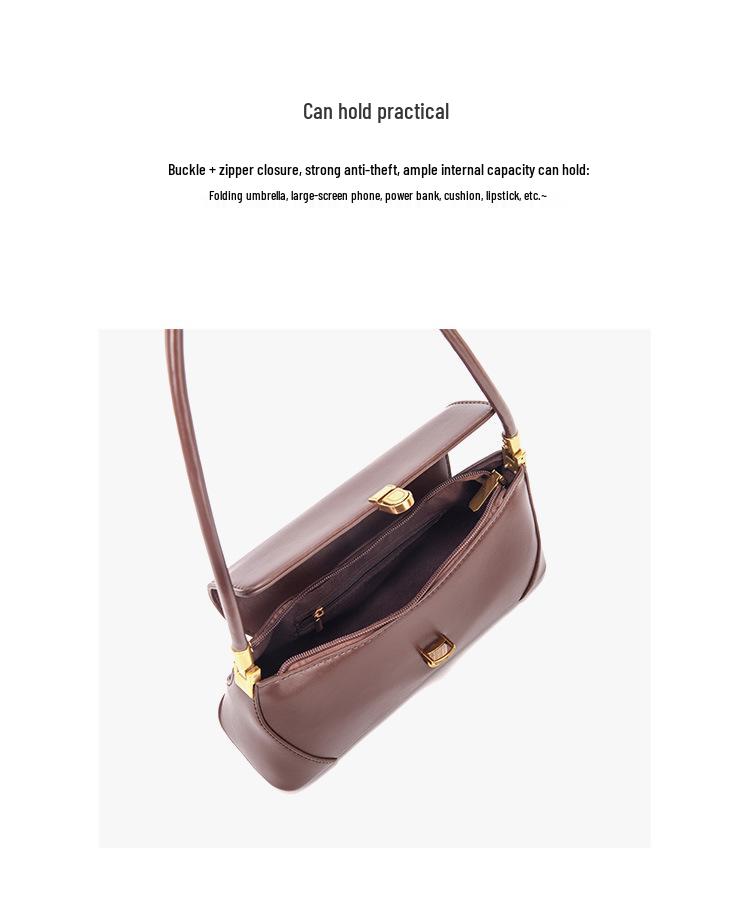 2025 Retro-Stylish Baguette Underarm Bag: Versatile High-End Shoulder Box Bag