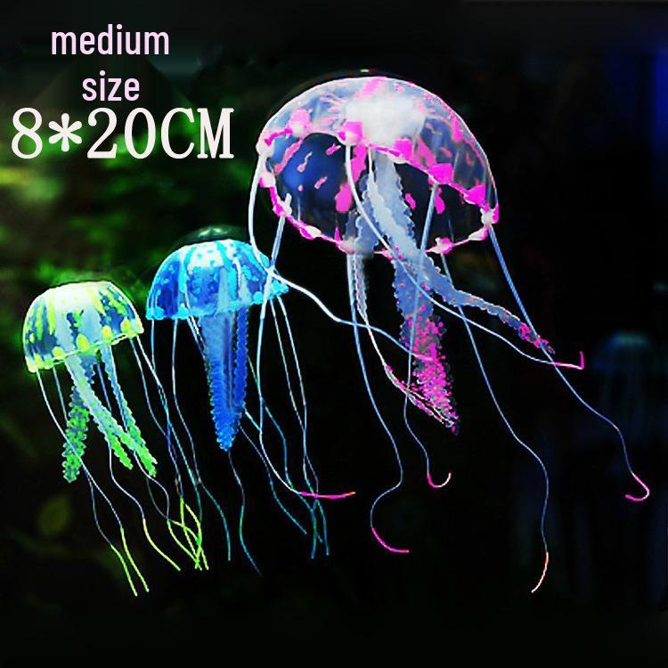 Fluorescent Artificial Jellyfish for Medium Goldfish Aquariums, Guangzhou синий