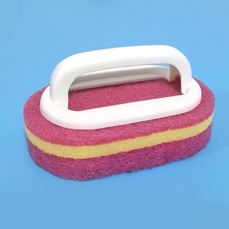 

Трехслойная губка для чистки с ручкой для кухни, мытья кастрюль и посуды