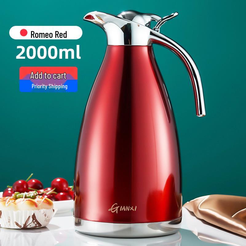 Stainless Steel Thermos Flask - Large Capacity Hot Water Bottle for Home and Dorm Use