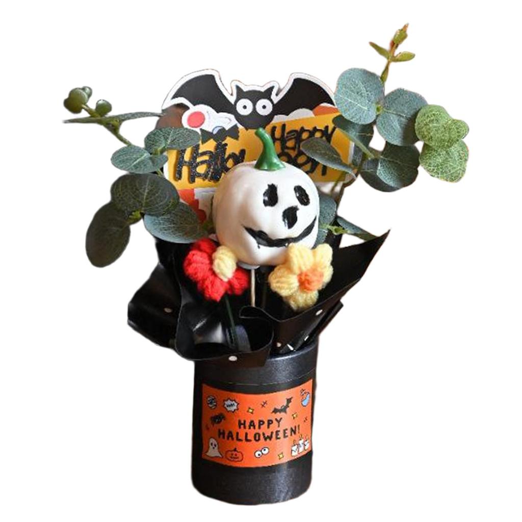 Halloween Pumpahuvud Bukett Bordscenterstycken Handgjorda Kreativa Mini Dekorativa för Festtillbehör Bord Heminredning Vänner